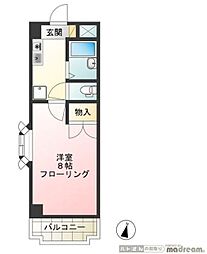 サングレース東府中 1Kの間取図画像