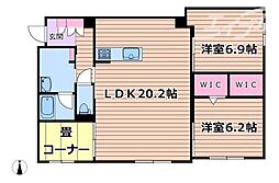 シャーメゾン深江北 2階