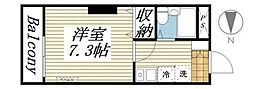 メゾン・ド・ヴィレ鷺沼 1Kの間取図画像