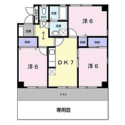 アステール宮前 1階3DKの間取り