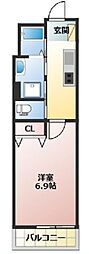 船橋市前原西8丁目アパート 1Kの間取図画像