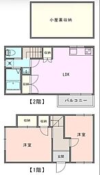 湖北テラスハウスN 2LDKの間取図画像