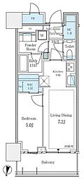 パークタワー西新宿 1LDKの間取図画像