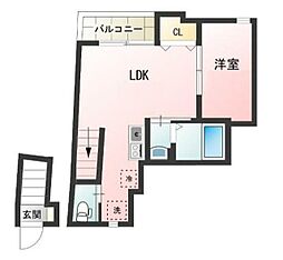Glanz西ヶ原 1LDKの間取図画像