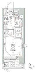 クレイシア品川戸越銀座 1Kの間取図画像