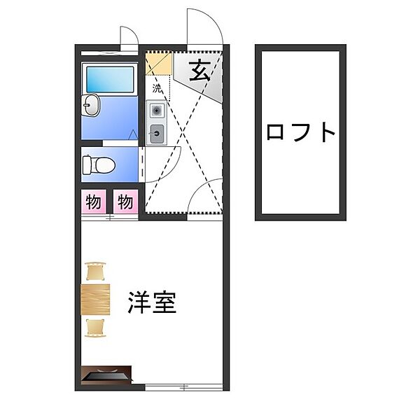 大阪府堺市西区浜寺元町４丁(賃貸アパート1K・3階・19.80㎡)の写真 その2