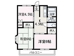 シャボールクイーン 3Kの間取図画像