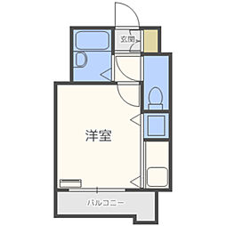 モア・フィールド箱崎2 ワンルームの間取図画像