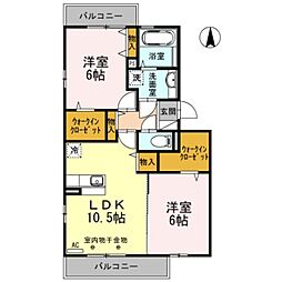 ボナール・K 2LDKの間取図画像