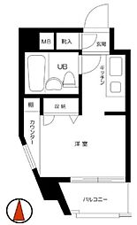 トーシンフェニックス西新宿5丁目弐番館 ワンルームの間取図画像