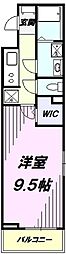 サラスバティ2 1Kの間取図画像