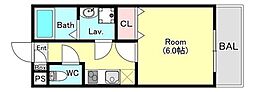 Z-MAISON大宮日進WEST 1Kの間取図画像