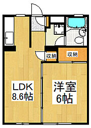 SrpSociety 1階1LDKの間取り