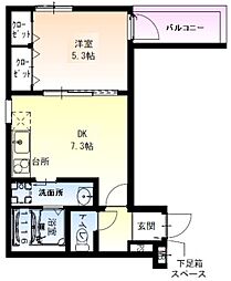 阪急千里線 吹田駅 徒歩11分の賃貸アパート 3階1DKの間取り