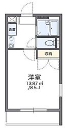 レオパレスゴールドレジデンスルミエール 1Kの間取図画像