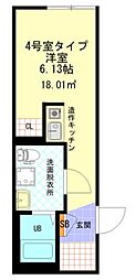 H.A西谷 ワンルームの間取図画像