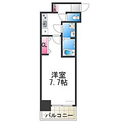 S-RESIDENCE堺市駅前 9階1Kの間取り
