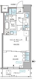 パークアクシス住吉ガーデンスクエア 1LDKの間取図画像