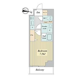 仙台市営南北線 勾当台公園駅 徒歩7分の賃貸マンション 4階1Kの間取り