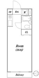 向原レジデンス 1Kの間取図画像