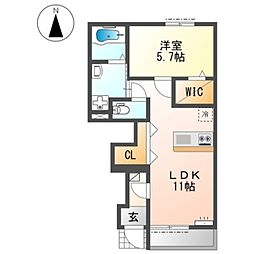 Grandeur Milano 1LDKの間取図画像