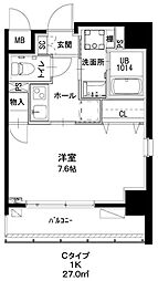 CASAASAKUSA 1Kの間取図画像