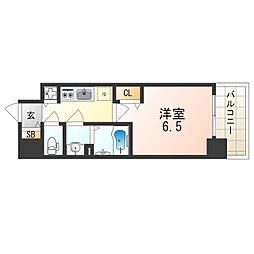 Osaka Metro千日前線 今里駅 徒歩2分の賃貸マンション 4階1Kの間取り