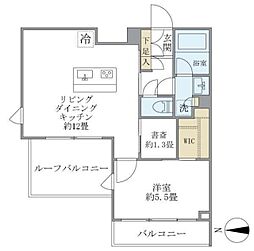 目黒区緑が丘1丁目マンション 1LDKの間取図画像