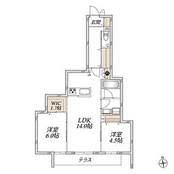 Maison de L'ecrin N 2LDKの間取図画像
