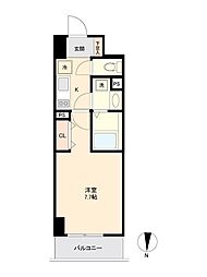 都営新宿線 森下駅 徒歩6分の賃貸マンション 2階1Kの間取り