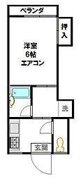 榎本ビル 1Kの間取図画像