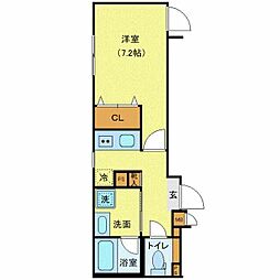 西武新宿線 上石神井駅 徒歩4分の賃貸マンション 1階1Kの間取り