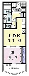 エクセレントクローバー 1LDKの間取図画像