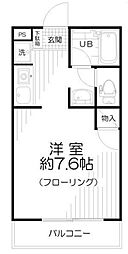 ポプラ倶楽部501 ワンルームの間取図画像