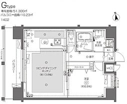 ZOOM王子神谷 1LDKの間取図画像