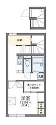 レオパレスエントピア 1Kの間取図画像