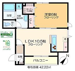 ko olina 1LDKの間取図画像