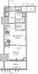 ONE ROOF RESIDENCE NISHINIPPORI 1DKの間取図画像