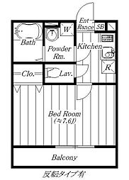 アムール Sunny 1階1Kの間取り