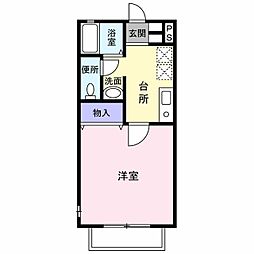 ステュディオ・21 1Kの間取図画像