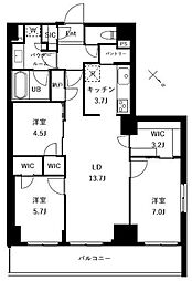 ザ・ケンジントン・レジデンスときわ台 3階3LDKの間取り