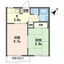 コスモコーポ 202 ｜ 宮城県仙台市泉区南光台２丁目11-57（賃貸アパート2K・2階・33.00㎡） その2