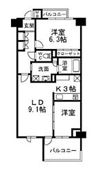 Ｈ−スクエア吉祥寺南町 2階2LDKの間取り