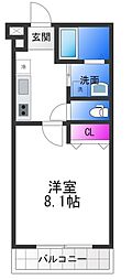 ベルドミール末広七番館 1Kの間取図画像