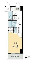 コート新橋 1Kの間取図画像
