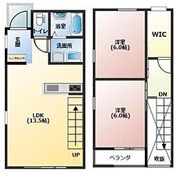 流山市大字東深井アパート 2LDKの間取図画像