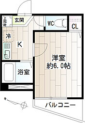 シャーウッド青井 102 1階1Kの間取り