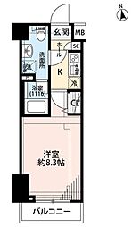 プレール・ドゥーク練馬中村橋 1Kの間取図画像