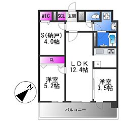 Grand　Luce 8階3LDKの間取り