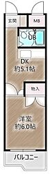 エスポワール 1DKの間取図画像